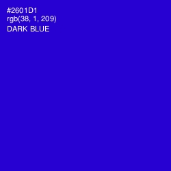 #2601D1 - Dark Blue Color Image