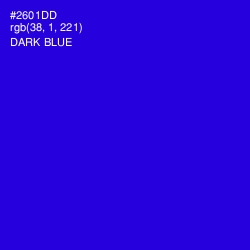 #2601DD - Dark Blue Color Image