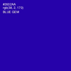 #2602AA - Blue Gem Color Image