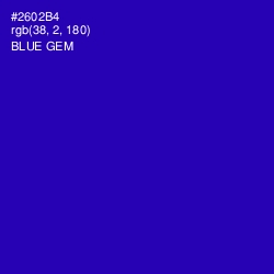 #2602B4 - Blue Gem Color Image