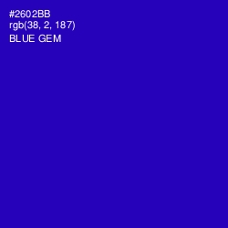 #2602BB - Blue Gem Color Image