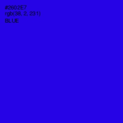 #2602E7 - Blue Color Image