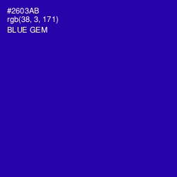 #2603AB - Blue Gem Color Image