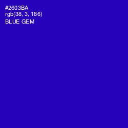 #2603BA - Blue Gem Color Image