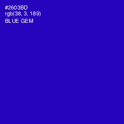 #2603BD - Blue Gem Color Image