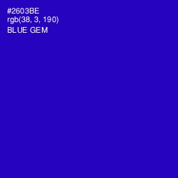 #2603BE - Blue Gem Color Image