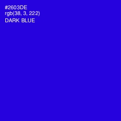 #2603DE - Dark Blue Color Image