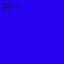 #2603F1 - Blue Color Image
