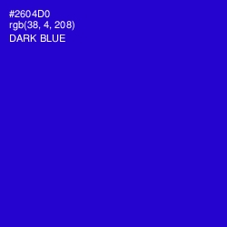 #2604D0 - Dark Blue Color Image