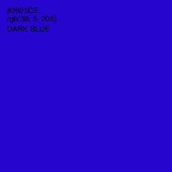 #2605CE - Dark Blue Color Image