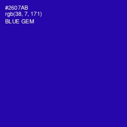 #2607AB - Blue Gem Color Image