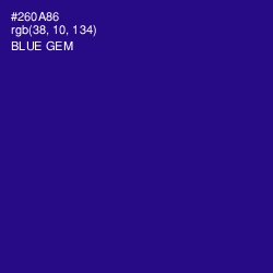 #260A86 - Blue Gem Color Image