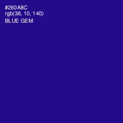 #260A8C - Blue Gem Color Image