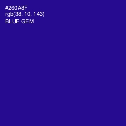#260A8F - Blue Gem Color Image