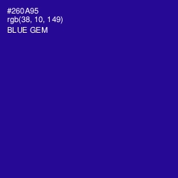 #260A95 - Blue Gem Color Image