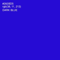 #260BD5 - Dark Blue Color Image