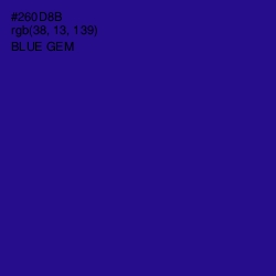 #260D8B - Blue Gem Color Image