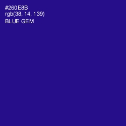 #260E8B - Blue Gem Color Image