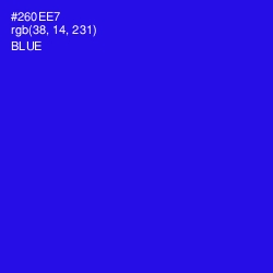 #260EE7 - Blue Color Image