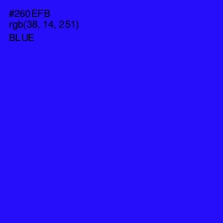 #260EFB - Blue Color Image