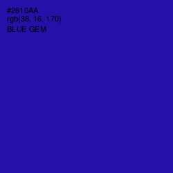 #2610AA - Blue Gem Color Image