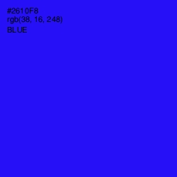 #2610F8 - Blue Color Image