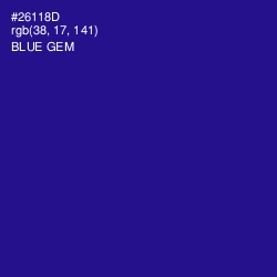 #26118D - Blue Gem Color Image