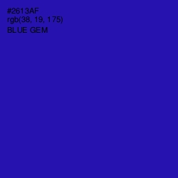 #2613AF - Blue Gem Color Image