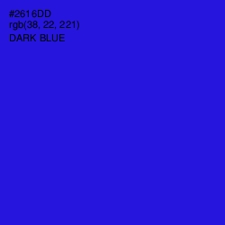 #2616DD - Dark Blue Color Image