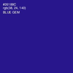 #26188C - Blue Gem Color Image