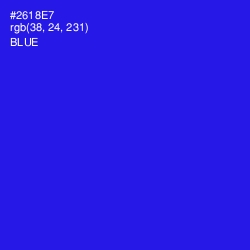 #2618E7 - Blue Color Image
