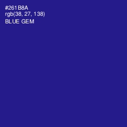 #261B8A - Blue Gem Color Image