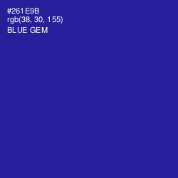 #261E9B - Blue Gem Color Image