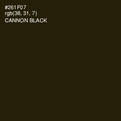 #261F07 - Cannon Black Color Image
