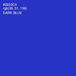 #2633C4 - Dark Blue Color Image