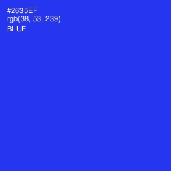 #2635EF - Blue Color Image