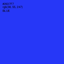 #2637F7 - Blue Color Image