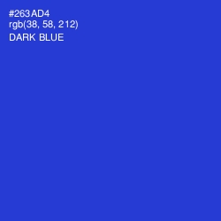 #263AD4 - Dark Blue Color Image