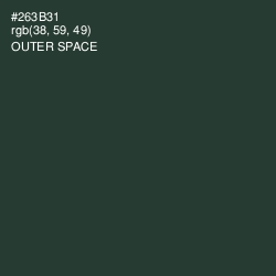 #263B31 - Outer Space Color Image
