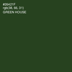 #26421F - Green House Color Image