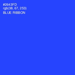 #2643FD - Blue Ribbon Color Image