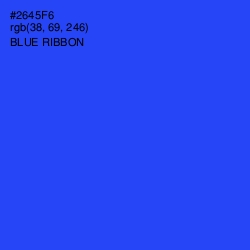 #2645F6 - Blue Ribbon Color Image