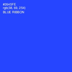 #2645FE - Blue Ribbon Color Image