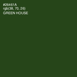 #26461A - Green House Color Image