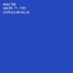 #2647BE - Cerulean Blue Color Image