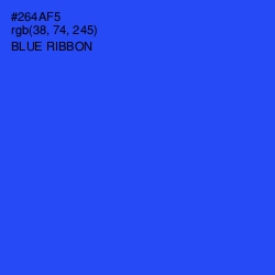 #264AF5 - Blue Ribbon Color Image