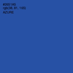 #2651A5 - Azure Color Image