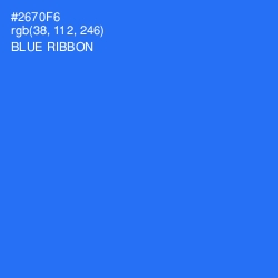 #2670F6 - Blue Ribbon Color Image
