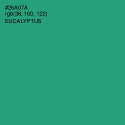#26A07A - Eucalyptus Color Image