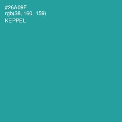 #26A09F - Keppel Color Image